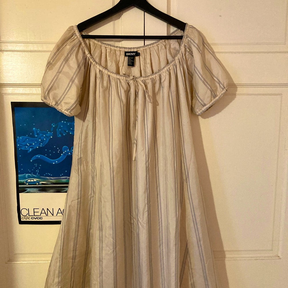 Vintage DKNY Silk Cottagecore Peasant Dress - Size 4